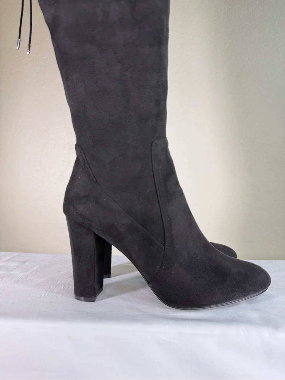 Dolce Vita Katy Over the Knee Black Heeled Boots Size 11